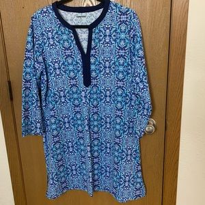 Lands’ End women’s size L swim cover up 3/4 sleeve